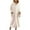 Beige, variant on Women Plush Robes Flannel Hooded Winter Bear Print Loungewear Long Shawl Collar Robe for Home Cozy Warm Bathrobe Blue M