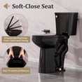 thumbnail image 5 of SUPERFLO 21  Inch Black Tall Toile for Seniors,  Elongated Height Toilet with Comfort Chair Seat, 1.28 Gpf Powerful Single Flush Extra Tall Toilets, 12 Inch Rough In for Bathrooms  & Tall Person, 5 of 9