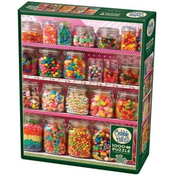 Cobble Hill 1000 Piece Puzzle - Candy Shelf - Sample Poster Included