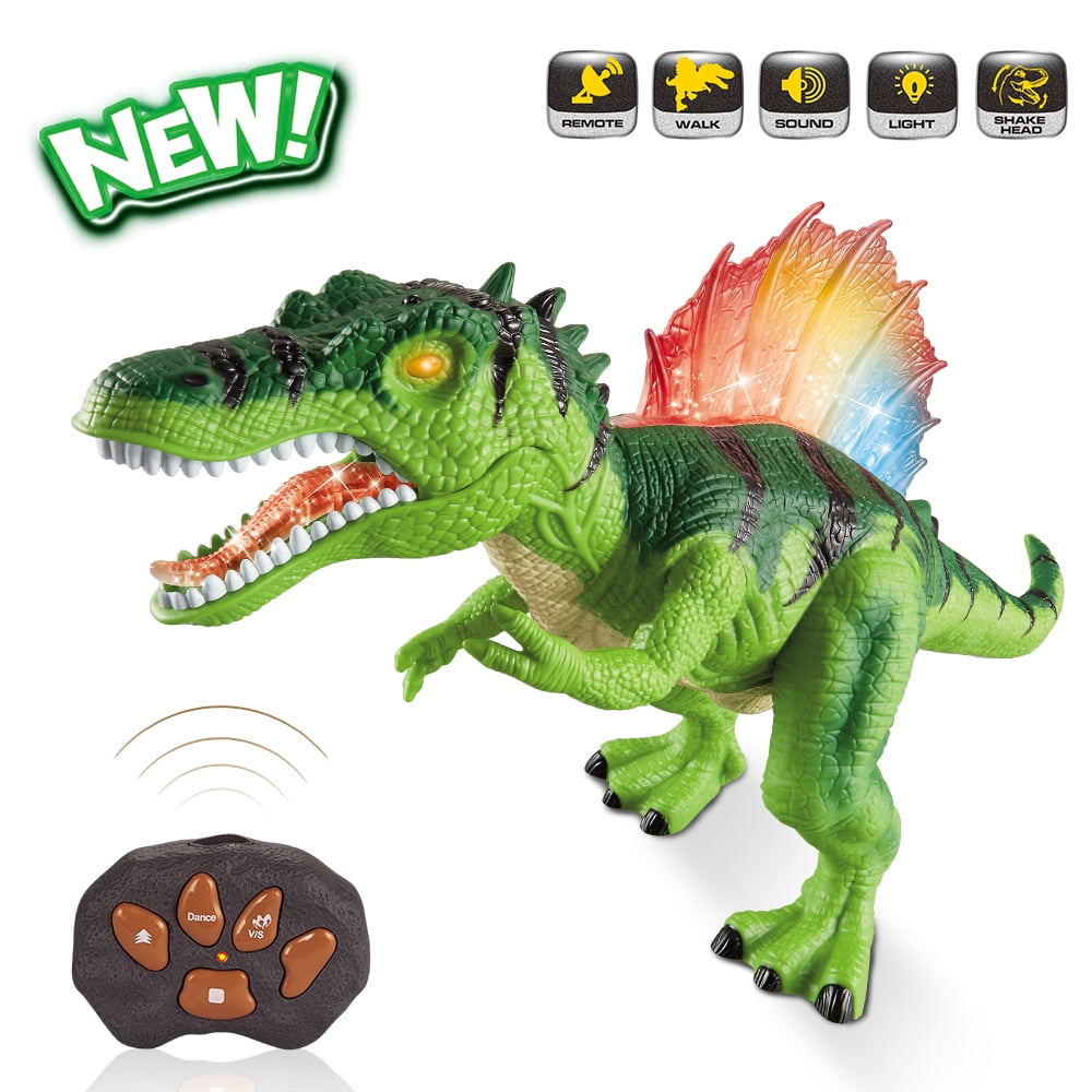 WISHTIME Remote Control Dinosaur Toys for Kids Electronic Toy Walking