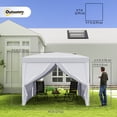 thumbnail image 3 of Outsunny 10'x10' Outdoor Pop Up Party Tent with Carrying Bag White, 3 of 10