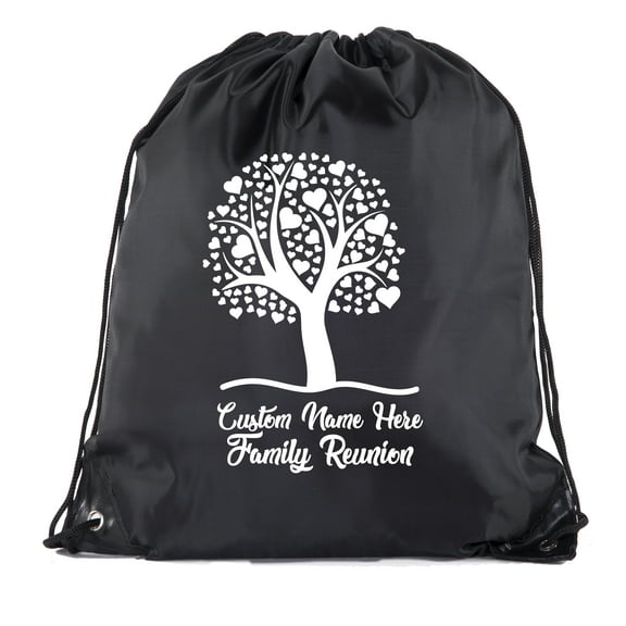 Heart Tree with custom and date- Family Reunion Party Favor Bags