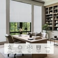 thumbnail image 2 of Lotus & Windoware Cordless 1" Aluminum Light Filtering Horizontal Mini Blind, 43" W x 96" L, White, Smooth, 2 of 6
