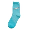 thumbnail image 2 of Naierhg Thermal socks Autumn Winter Funny Cartoon Solid Color Elastic Cotton Middle Tube Crew Socks Light Blue, 2 of 8