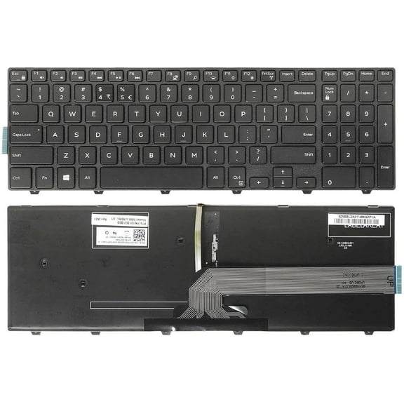 New US Black Backlit English Laptop Keyboard Replacement for Dell Latitude 3550 3560 3570 3580 3588 Light Backlight