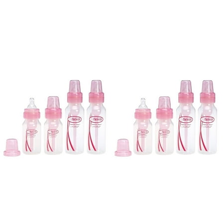 Dr. Browns Pink Bottles 4 Pack (2 - 8 oz bottles) and (2 - 4 oz bottles) (Pack of 2) + Cat Line Makeup