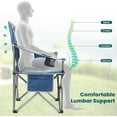 thumbnail image 3 of Betcozy Oversized Folding Camping Chair- 500 lbs Heavy-Duty Support , Ultra-Comfortable Design for Adults, Includes Cooler Bag for Outdoor Lawn, Sports & Travel, Blue, 1 PCS, 3 of 8