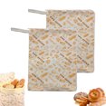 thumbnail image 4 of 2Pcs Wide Zipper Access Beeswax Bread Bag For Homemade Bread Reusable Bread Bags 13x17, 4 of 8