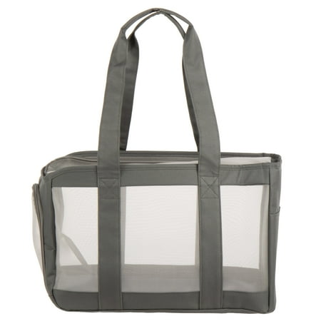 FurHaven Pet Products Medium Durable Mesh Soft-Sided Pet Tote Carrier Gray 16 lb limit