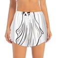 thumbnail image 4 of Lsque Cute Ghost Simple Drawing Printed Women's Running Shorts with Liner Pockets,Elastic Quick Dry Workout Athletic Gym Yoga Shorts,Womens High Waist Shorts-XX-Large, 4 of 9