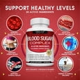 thumbnail image 2 of Cápsulas Toplux Blood Sugar Complex (60 cápsulas, 940 mg) con un alto contenido de 20 ingredientes activos, canela y cromo. Suplemento dietético para el mantenimiento diario del azúcar en sangre., 2 of 5