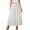 F-White, variant on UVN Skirts for Women Summer Chiffon Pleated A-Line Long Skirt Elastic High Waist Swing Tiered Boho Beach Floral Print Maxi Skirts