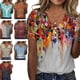 thumbnail image 1 of Mujeres blusa botón V Masajeadores de cuello manga corta hombro frío con estilo casual señora Top para el verano, 1 of 6