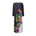 thumbnail image 5 of Robes de Collation des Grades pour Femmes 2023 Robe Longue Aguichant Imprimée Numérique Col en V avec Poches Robe à Manches Longues Robes d'Été pour Femmes en Liquidation, 5 of 5