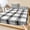 Black, variant on Twin Sze Fitted Sheet Set - Sage Green Plaid 2 Piece Bedding Sets 16" Deep Pocket Fitted Sheet with 1 Pillowcase, Gingham Check Minimalist Grid Farmhouse Brushed Microfiber Hotel Luxury Bed Sheets