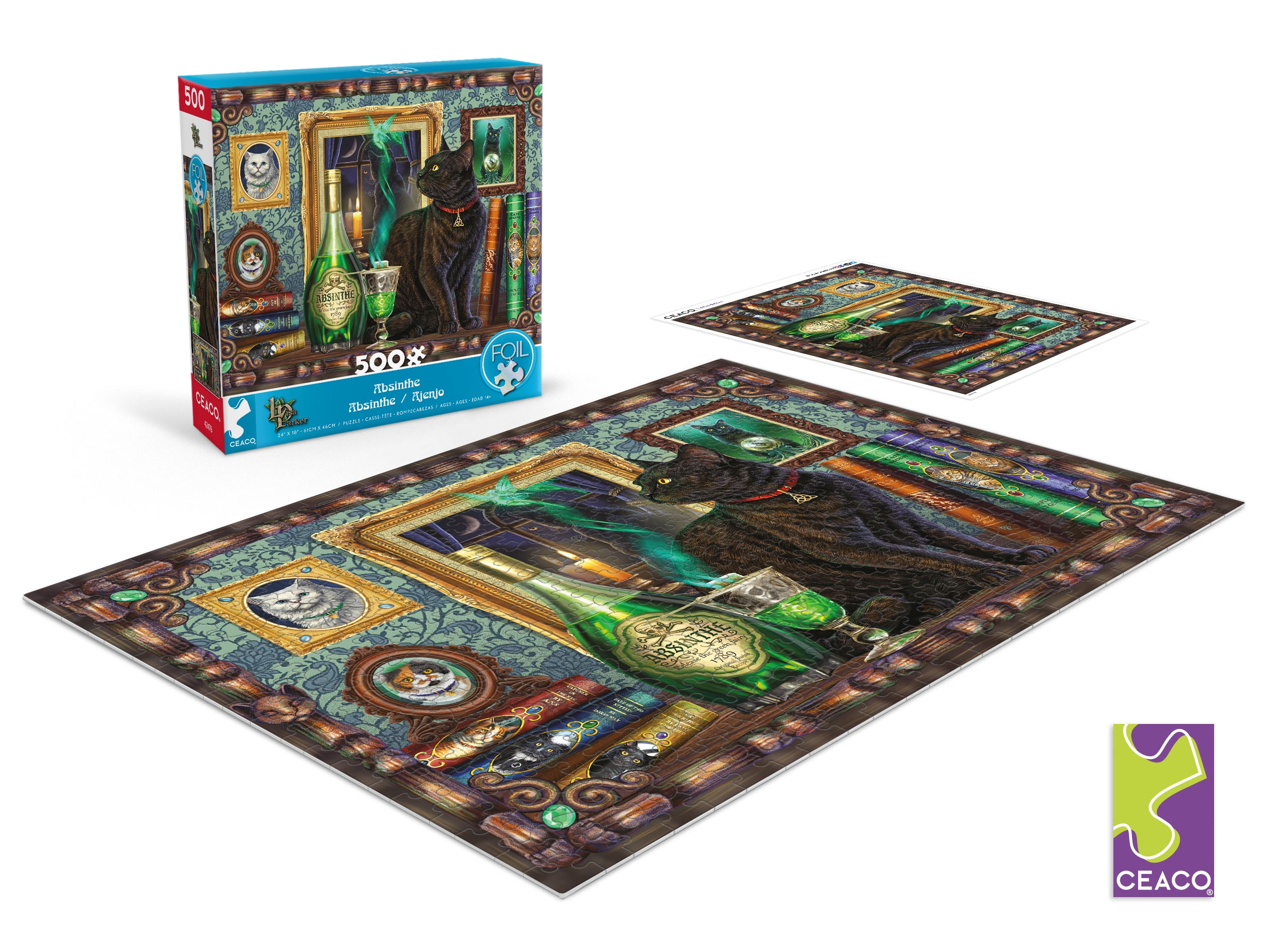 Ceaco 500 Piece Metallic Jigsaw Puzzle by Lisa Parker 18x24 with