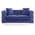 thumbnail image 4 of Glory Furniture Paige Velvet Loveseat in Blue, 4 of 6