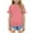 Pink, variant on Povozer Girls' Tees Girls T Shirts Double Layer Ruffle Short Sleeve Kids Summer Crewneck Tunic Tee Tops for 7-8 Years,Blue