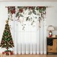 thumbnail image 2 of SPEKSEE 1Pc Christmas Sheer Curtain, Merry Christmas Snowy Scene Rod Pocket Voile Drapes, Window Curtain Voile Draperies for Kitchen Bedroom Living Room Yard, 2 of 15