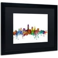 thumbnail image 2 of Trademark Fine Art 'Cleveland Ohio Skyline' Canvas Art by Michael Tompsett, Black Matte, Black Frame, 2 of 4