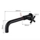 thumbnail image 5 of Grifo de montaje en pared negro, grifo de agua fría para baño, grifo de lavabo de una sola palanca, caño giratorio 360 grados, grifo fregadero fácil instalación, 5 of 9
