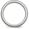 thumbnail image 3 of Chisel Titanium Antiqued and Brushed with Sterling Silver Inlay 8.2mm Grooved Band - Ring Size 14.0, 3 of 8
