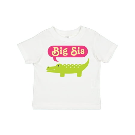 

Inktastic Big Sis Alligator Girls Sister Announcement Gift Toddler Toddler Girl T-Shirt