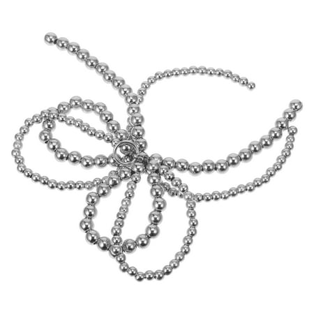 Pearl Bowknot Charm for Shoes Ceiling Bracket Jewelry Silver