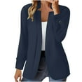 thumbnail image 4 of Womens Cardigans Plus Size Long-sleeved Blazer Buttonable Sleeves Solid Color Casual Cardigan Jacket Coat Outerwear,Cardigans for Women, 4 of 6