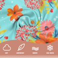 thumbnail image 4 of Head Scarf for Women,27.5 Inches Pioneer Colorful Flowers Square Like Head Scarf for Women,Silk Bandana Hair Wrap Neck Scarf for Women's, 4 of 6