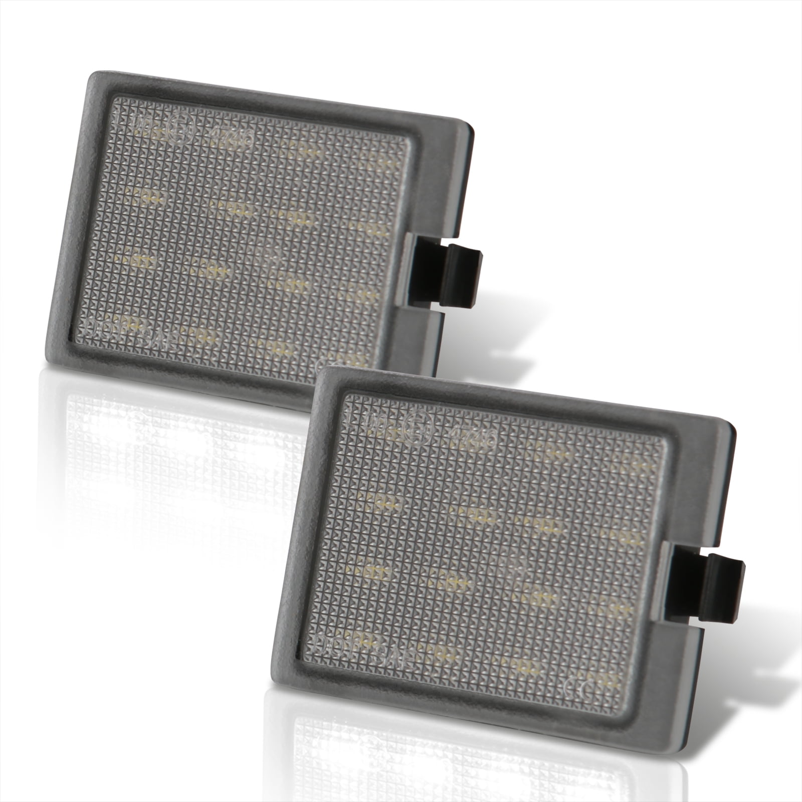 AJP Distributors 2PCS Clear Lens Bright White SMD LED License Plate Lights Rear Bumper Tag Lamps Assembly Compatible/Replacement For Dodge Durango WK2 SRT 2014 2015 2016 2017 2018 2019 2020 2021 2022