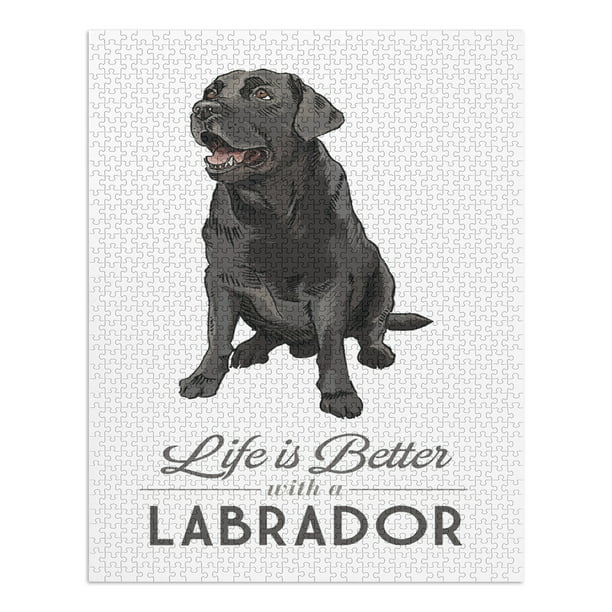 Get up compression Mixed Black Labrador Retriever, Life is Better (1000 Piece Puzzle, Size 19x27,  Challenging Jigsaw Puzzle for Adults and Family, Made in USA) - Walmart.com