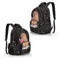 thumbnail image 2 of DISNIMO School Backpack for Kids 17 Inch Capybara Printed Lightweight Bookbag Large Capacity Backpack with Adjustable Strap & Multiple Pockets for Elementary School Students, 2 of 7