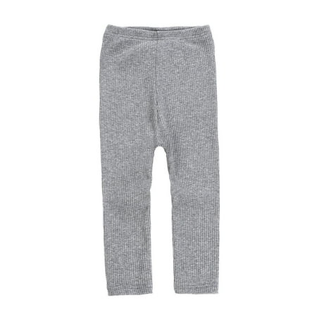 

Yubatuo Infant Baby Girls Winter Leggings Solid Knee-length Pants Warm Cotton ClothesGray 120