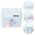 thumbnail image 4 of Kids Piggy Bank Metal House Piggy Bank Girl Piggy Bank House Shaped Money Saving Bank with Lock, 4 of 4
