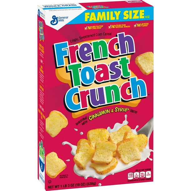 (2 Pack) French Toast Crunch Cereal, 19 oz Family Size Box - Walmart