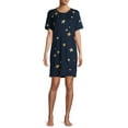 thumbnail image 3 of Secret Treasures Short Sleeve Crew Neck Above Knee Nightgown (Women's or Women's Plus) 1 Pack, 3 of 7
