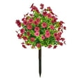thumbnail image 4 of Dualoai Artificial Flower Garden Stake 24" Fairy Garden Accessories Artificial Plant for rose red, 4 of 9