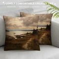 thumbnail image 3 of Chilfamy Boat on Lake Fashion Style Dirt-Resistant Throw Pillow Covers for Couch Sofa Bed Living Room Bedroom Aesthetic Decorative Short Plush 1PC 20x20in, 3 of 5
