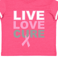 thumbnail image 4 of Inktastic Live Love Cure Breast Cancer Boys or Girls Toddler T-Shirt, 4 of 5