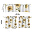 thumbnail image 6 of Floral Cottage Curtains 24" - 3 Panel Vintage Farmhouse Set with Boho Botanicals, Rustic Rod Pocket Window Treatment, 6 of 6