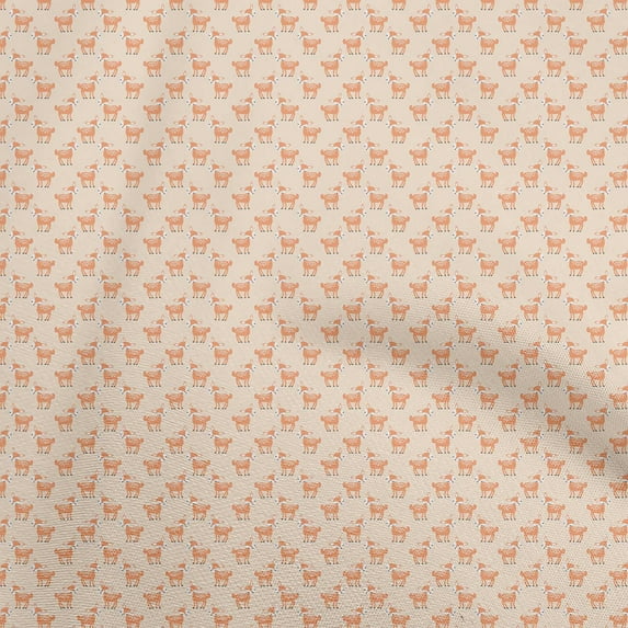 oneOone Velvet Peach Fabric Animal Dress Material Fabric Print Fabric By The Yard 58 Inch Wide