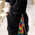 thumbnail image 3 of Bottone Stylish Rainbow Hip hop Cotton Keychain Pants Chain Cool and Colorful Cotton Bandana Pants Chain Jean Rock Punk Keychain, 3 of 7