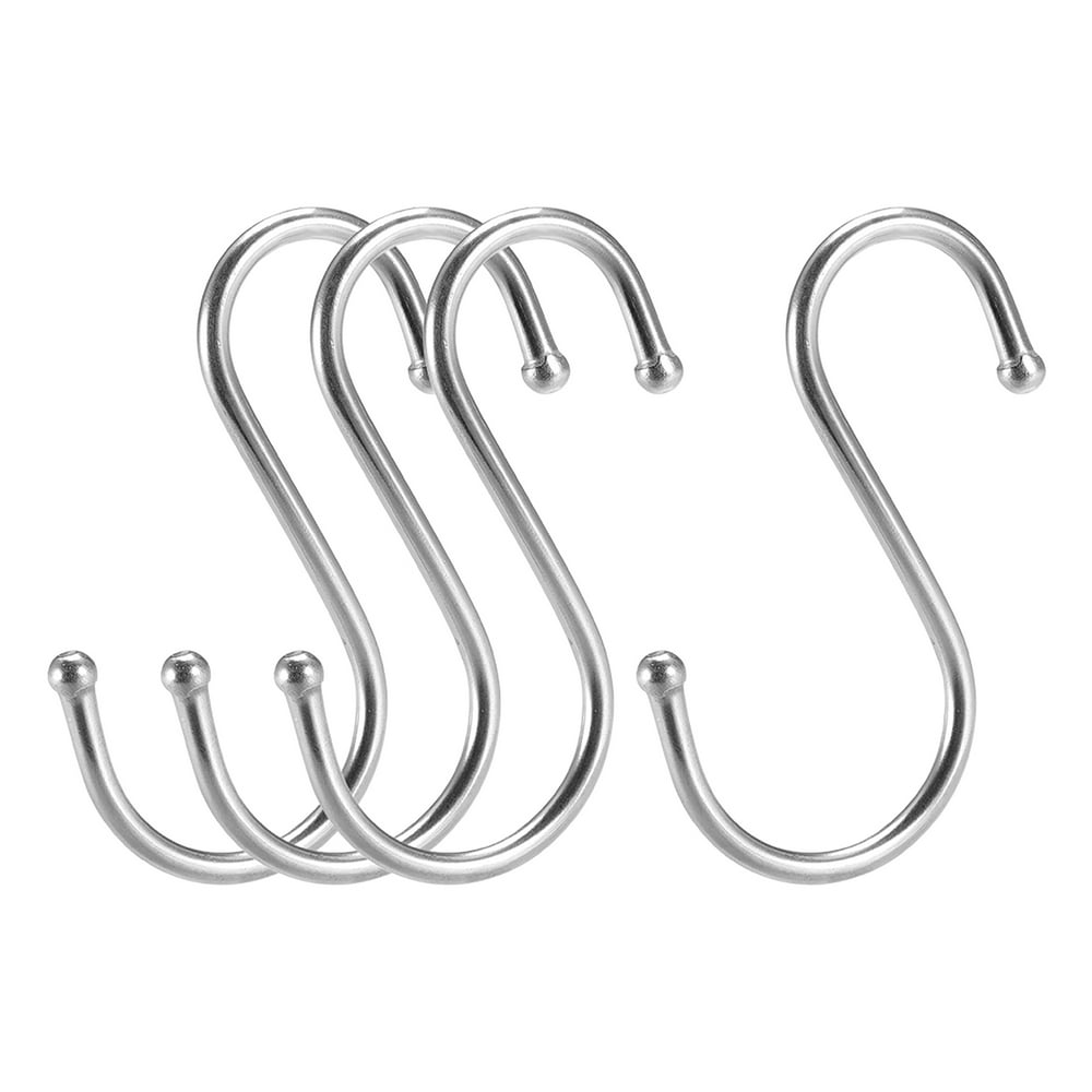 Stainless Steel S Hooks 3.2" S Shaped Hook Hangers for Kitchen Bathroom Stainless Steel Hooks For Outdoor Shower