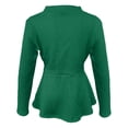 thumbnail image 4 of Gytharion Women's Solid Color Cardigans Waist Cinched Peplum Hem Open Front Coats Long Sleeve Single Button Casual Outwear Coats, 4 of 5