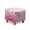 Heart Print Pink, variant on SCRAWLGOD Pug Dog Paw Print Brown Ottoman Cover Square Slipcovers, Stretch Footrest Stool Cover for Ottoman Square, Soft Foot Stool Covers Protector with Nonslip Elastic Bottom