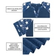 thumbnail image 3 of CASSIE LIZ Plus Size Womens Tops 4X 4th of July Summer V Neck Shirts Blue Fashion Short Sleeve Tee Loose Fit Patrotic Star Raglan Tunics Spring Blouses Casual Pullovers 4XL 24W 26W, 3 of 4
