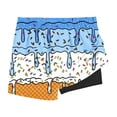 thumbnail image 5 of Crunowin Boys Summer Shorts Ice Cream Print Elastic Waist Lightweight Beach Shorts Blue Size 9, 5 of 6