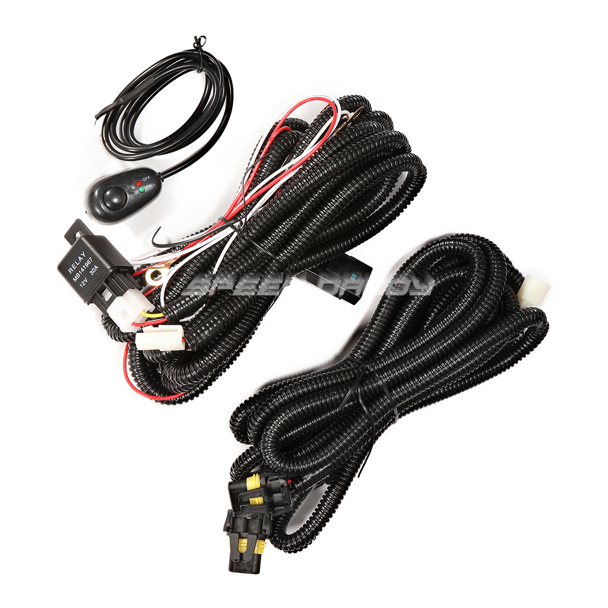 DNA Motoring Smoked Fog Light Kit w/Bezel Wiring harness Switch For 06-08 Ford F150 Lincoln Mark LT