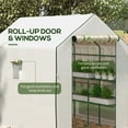 thumbnail image 5 of Outsunny 4.6' x 4.7' Small Portable Walk-In Greenhouse w/ Shelves, White, 5 of 9
